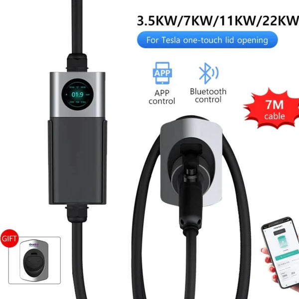 Portable EV Charger 3.5 kW | 16A | App Control | Type 2
