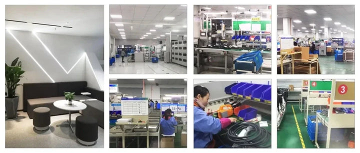 Collage of various scenes including an office, a factory floor, and a warehouse.